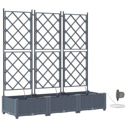 DONICE OGRODOWE JASNOSZARY 120X40X126CM STAL