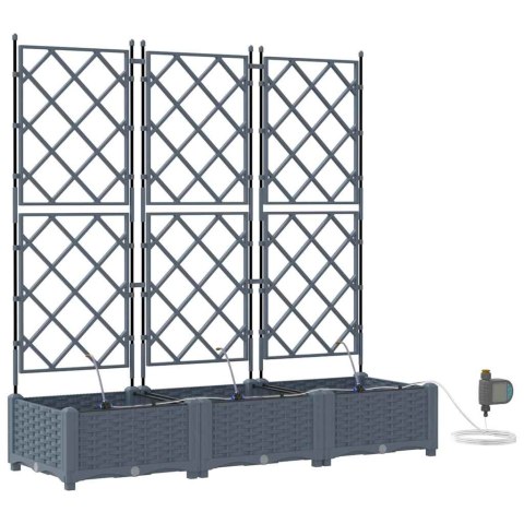 DONICE OGRODOWE JASNOSZARY 120X40X126CM STAL