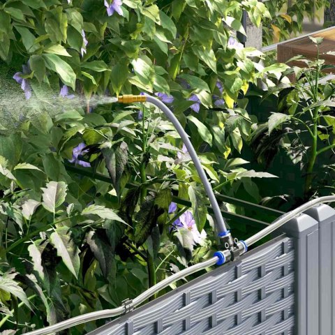 DONICE OGRODOWE JASNOSZARY 120X40X126CM STAL