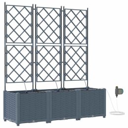 DONICE OGRODOWE JASNOSZARY 120X40X142CM STAL