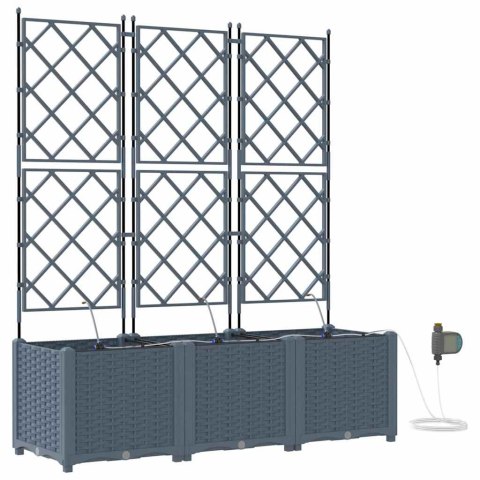 DONICE OGRODOWE JASNOSZARY 120X40X142CM STAL