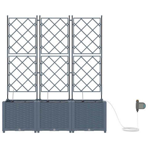 DONICE OGRODOWE JASNOSZARY 120X40X142CM STAL