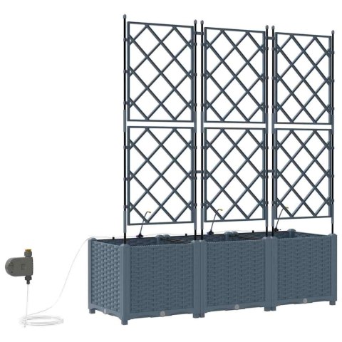 DONICE OGRODOWE JASNOSZARY 120X40X142CM STAL