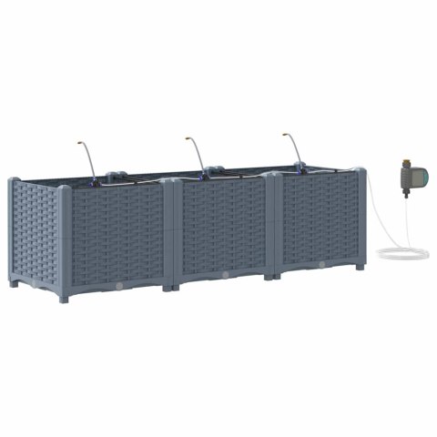 DONICE OGRODOWE JASNOSZARY 120X40X37.5CM STAL