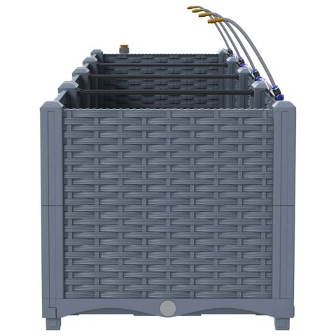 DONICE OGRODOWE JASNOSZARY 120X40X37.5CM STAL