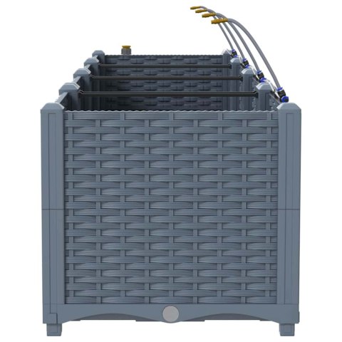 DONICE OGRODOWE JASNOSZARY 160X40X37.5CM STAL