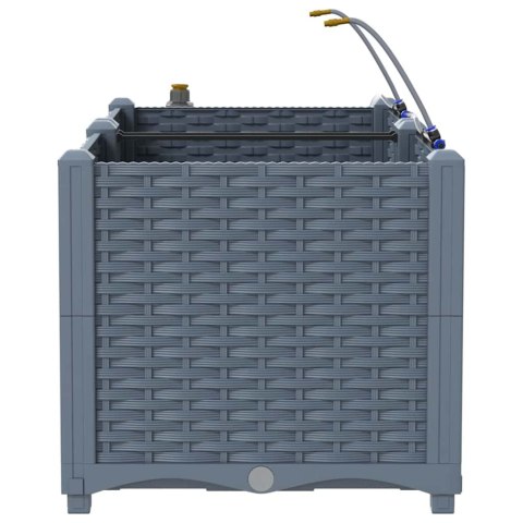 DONICE OGRODOWE JASNOSZARY 80X 40X 37.5CM STAL