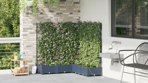 DONICE OGRODOWE SZARY 120X 120X 126CM STAL