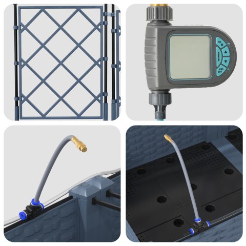 DONICE OGRODOWE SZARY 120X 120X 126CM STAL