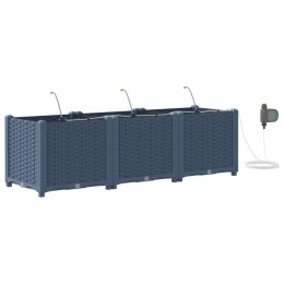 DONICE OGRODOWE SZARY 120X40X37.5CM STAL