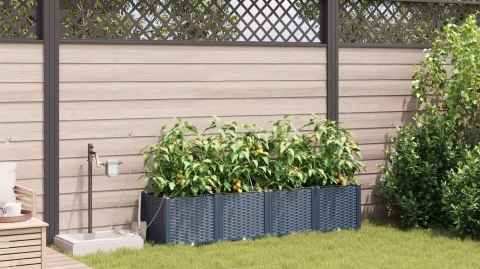 DONICE OGRODOWE SZARY 160X40X37.5CM STAL