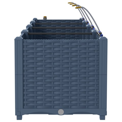 DONICE OGRODOWE SZARY 160X40X37.5CM STAL