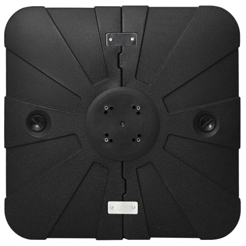 VidaXL Zestaw bazy parasola z wysięgnikiem 2 pcs Czarny