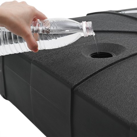 VidaXL Zestaw bazy parasola z wysięgnikiem 2 pcs Czarny