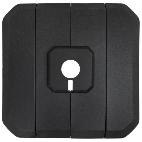 VidaXL Zestaw bazy parasola z wysięgnikiem 4 pcs Czarny