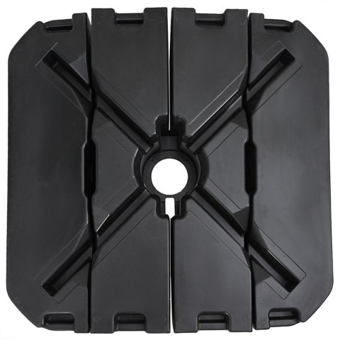 VidaXL Zestaw bazy parasola z wysięgnikiem 4 pcs Czarny