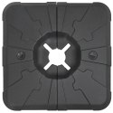 VidaXL Zestaw podstawy parasola 2 pcs Czarny 88.5 x 88.5 x 12 cm