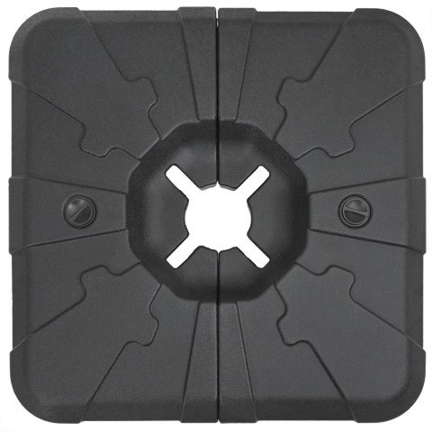 VidaXL Zestaw podstawy parasola 2 pcs Czarny 88.5 x 88.5 x 12 cm
