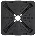 VidaXL Zestaw podstawy parasola 2 pcs Czarny 88.5 x 88.5 x 12 cm
