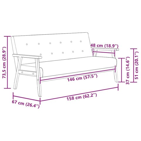 3-OSOBOWA SOFA CZARNA SZTUCZNA SKÓRA