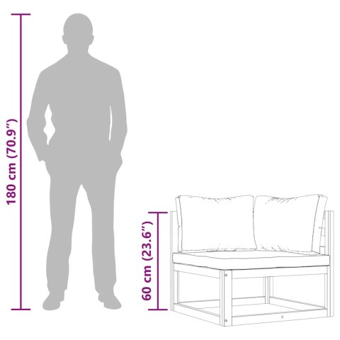 MODUŁY SOFY NAROŻNEJ Z PODUSZKAMI 2 SZT. KREMOWE