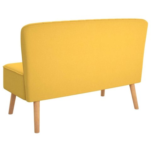 SOFA 117X55,5X77CM ŻÓŁTY MATERIAŁ