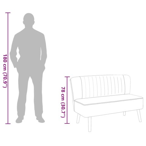 SOFA 117X55,5X77CM ŻÓŁTY MATERIAŁ