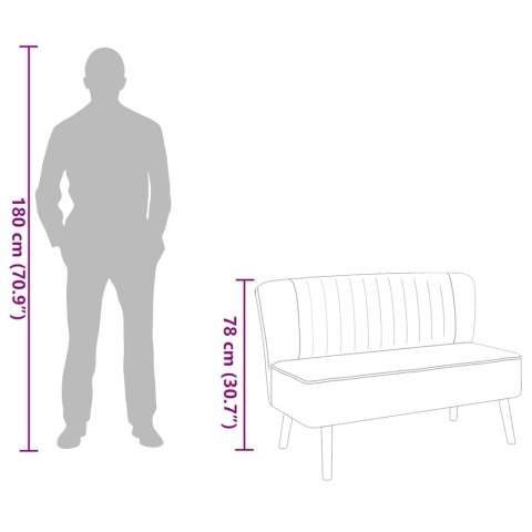 SOFA 117X555X77CM CIEMNOSZARA TKANINA