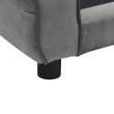 SOFA DLA PSA CIEMNOSZARA 72X45X30CM PLUSZOWA