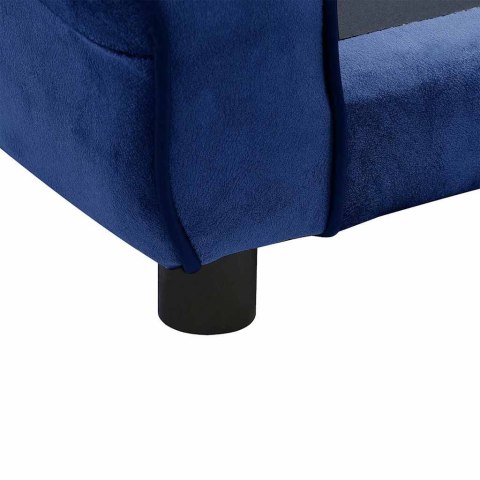 SOFA DLA PSA NIEBIESKA 72X45X30CM PLUSZOWA
