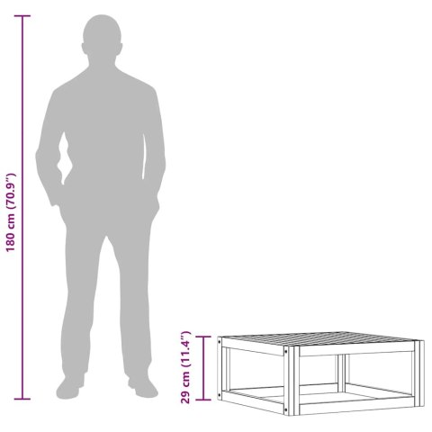 STOLIK KAWOWY 68X68X29CM LITE DREWNO AKACJOWE