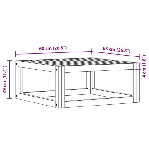 STOLIK KAWOWY 68X68X29CM LITE DREWNO AKACJOWE