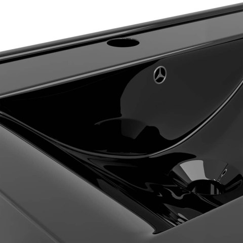 UMYWALKA PROSTOKĄTNA Z OTWOREM NA KRAN CZARNA 60X 46CM