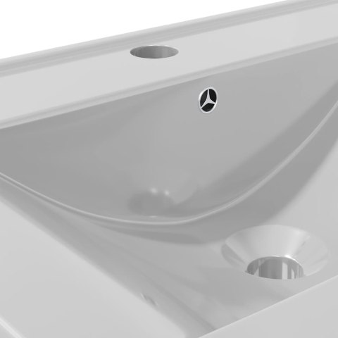 UMYWALKA Z PRZELEWEM 60X 46X 16CM CERAMICZNA SREBRNA