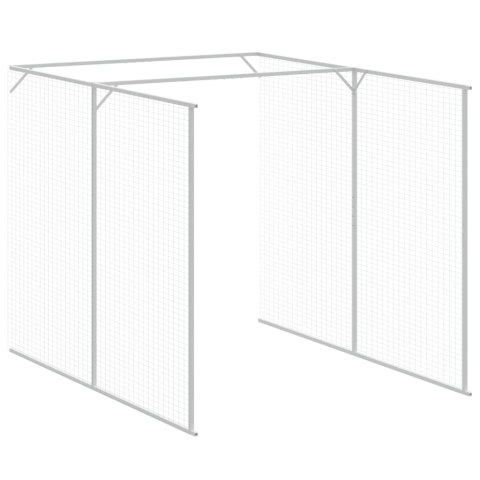 BUDA DLA PSA Z WYBIEGIEM ANTRACYTOWA 165X455X181CM STAL