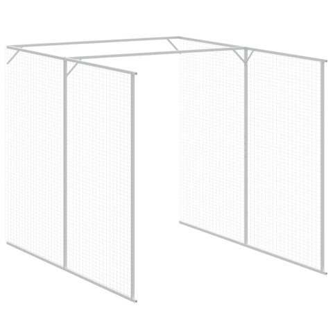 BUDA DLA PSA Z WYBIEGIEM ANTRACYTOWA 165X863X181CM STAL