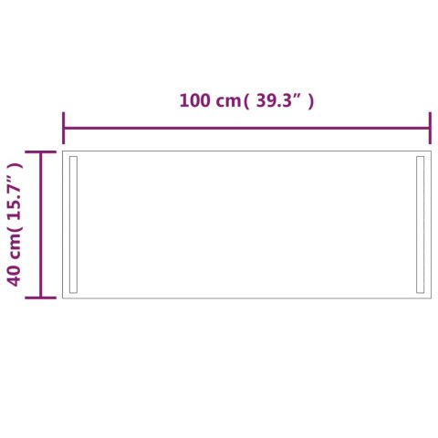 LUSTRO ŁAZIENKOWE Z LED 40X100CM