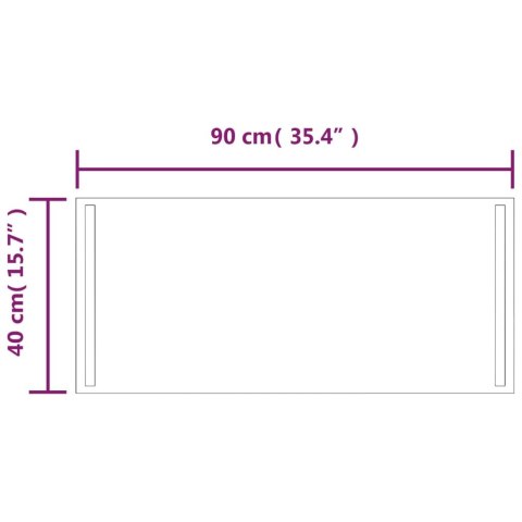 LUSTRO ŁAZIENKOWE Z LED 40X90CM