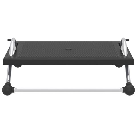 VidaXL Podnóżek, czarny, 45x40x13,5 cm