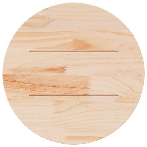BLAT STOŁU Ø60X2,5CM LITE DREWNO SOSNOWE
