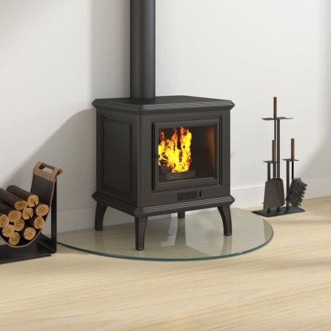 PANEL KOMINKOWY SZKLANY PÓŁOKRĄGŁY 800X500 MM