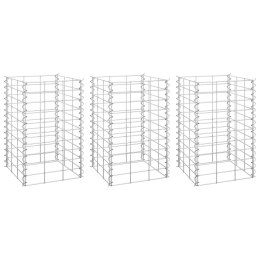 WYSOKIE DONICE GABIONOWE 3 SZT. 30X30X50CM ŻELAZO