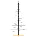 VidaXL Metalowa choinka z drewnianą podstawą, czarna, 180 cm