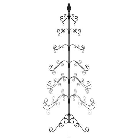 METALOWA CHOINKA ŚWIĄTECZNA DO DEKORACJI CZARNA 180CM