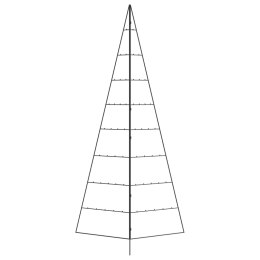 METALOWA CHOINKA ŚWIĄTECZNA DO DEKORACJI CZARNA 210CM