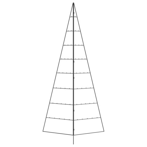 METALOWA CHOINKA ŚWIĄTECZNA DO DEKORACJI CZARNA 210CM