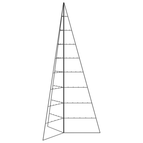 METALOWA CHOINKA ŚWIĄTECZNA DO DEKORACJI CZARNA 210CM