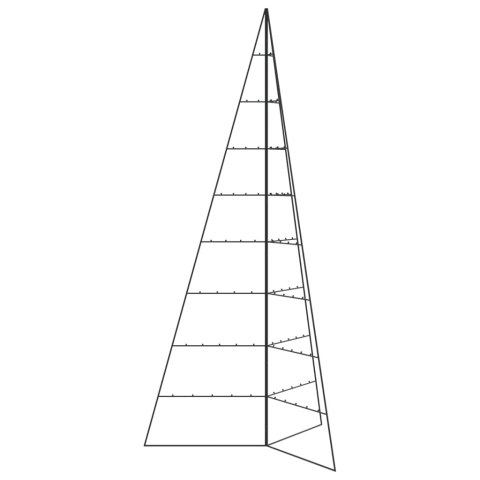 METALOWA CHOINKA ŚWIĄTECZNA DO DEKORACJI CZARNA 210CM