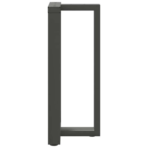 NOGI DO STOŁU BAROWEGO W KSZTAŁCIE LITERY T 2 SZT. ANTRACYT 40X35X(90-91)CM STAL