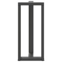 NOGI DO STOŁU BAROWEGO W KSZTAŁCIE LITERY T 2 SZT. ANTRACYT 40X35X(90-91)CM STAL